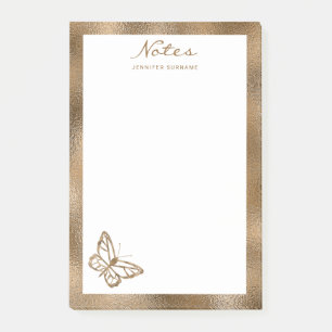 Post-it® Faux Golden Yellow Foil ressemble à un papillon et