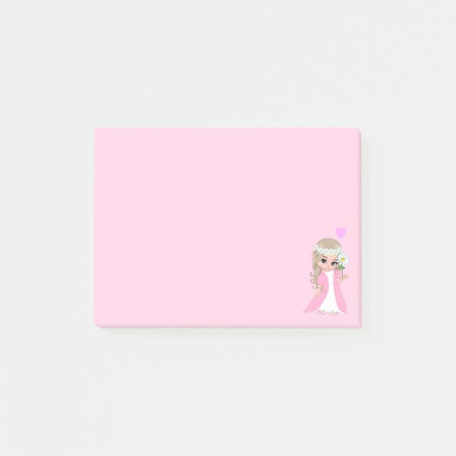Post-it® Fée mignonne sur les notes post-it roses (Devant)