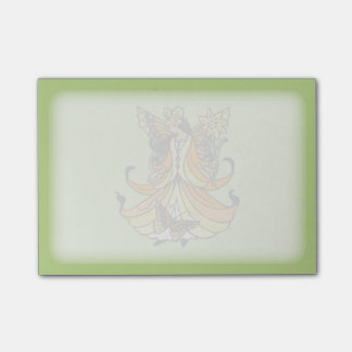 Post-it® Fée orange de papillon avec la robe débordante