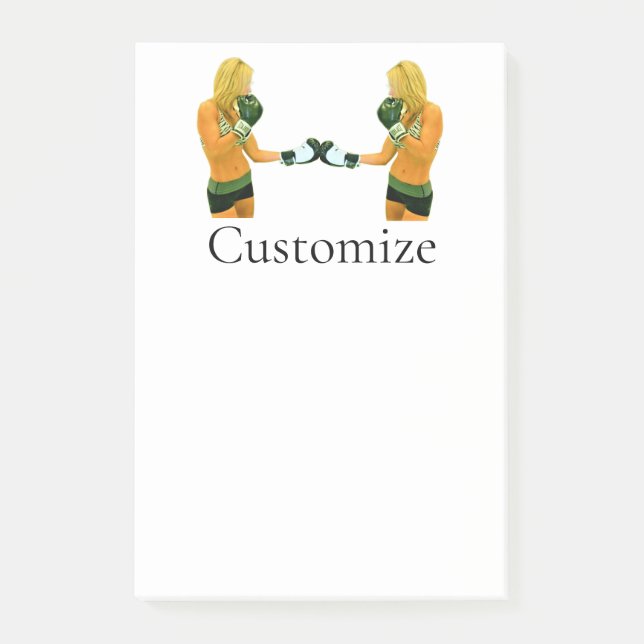 Post-it® Female Fitness Model boxing Thunder_Cove (Devant)