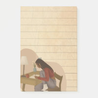 Femme Africaine Américaine Lifestyle Lined Sticky