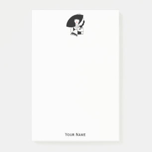 Post-it® Femme Art Déco au grand chapeau gants RL