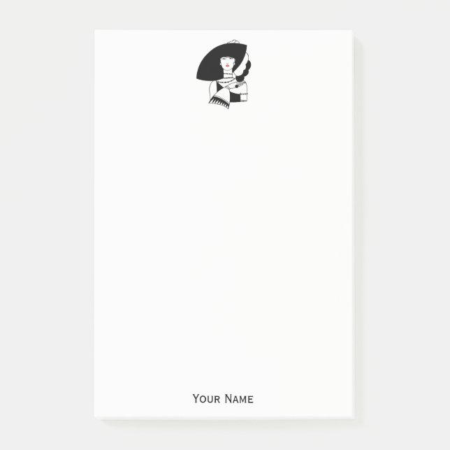 Post-it® Femme Art Déco En Gros Gants Casquettes RL (Devant)