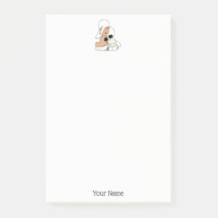 Post-it® Femme Art Déco vintage avec fleurs portant Casquet
