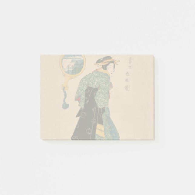 Post-it® Femme japonaise Kimono : Ukiyo-e Woodblock Imprime (Devant)