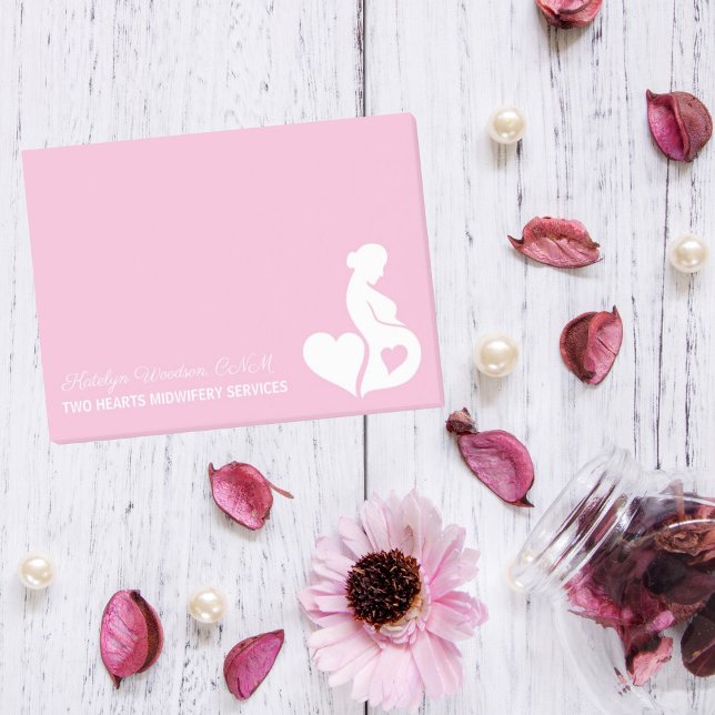 Post-it® Femme-mère Doula Enceinte Femme Jolie rose Personn (Créateur téléchargé)