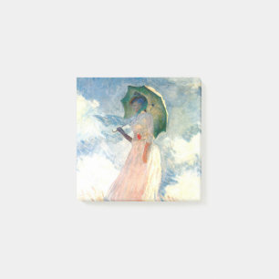 Post-it® Femme Monet avec un parasol face à gauche