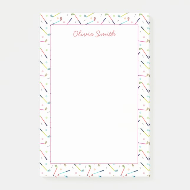 Post-it® Femme Motif de golf personnalisée (Devant)