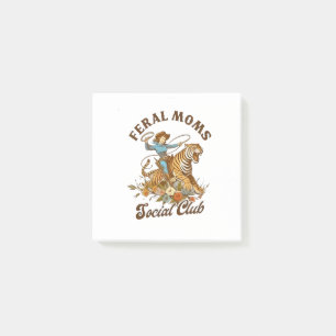 Post-it® Feral Mom Social Club Funny Retro Boho Cowgirl
