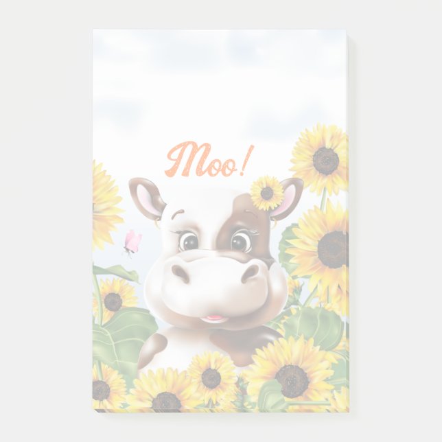Post-it® Ferme de tournesols de vache (Devant)