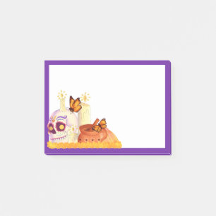 Post-it® Fête Colorée Mexicaine Du Crâne Sucrier Mort