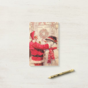 Post-it® Fête de Noël du Père Noël vintage Snowman