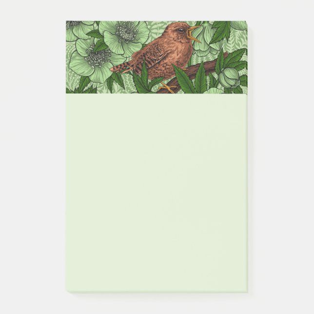 Post-it® Feu et hellebore, vert clair (Devant)