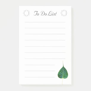 Post-it® Feuille d'arbre Peepal vert, liste de choses à fai