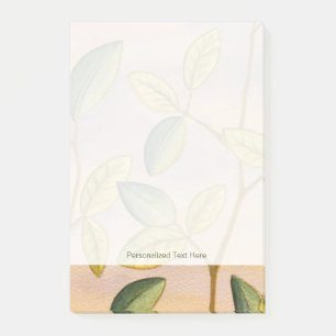 Post-it® Feuille vert et jaune sur l'arrière - plan de