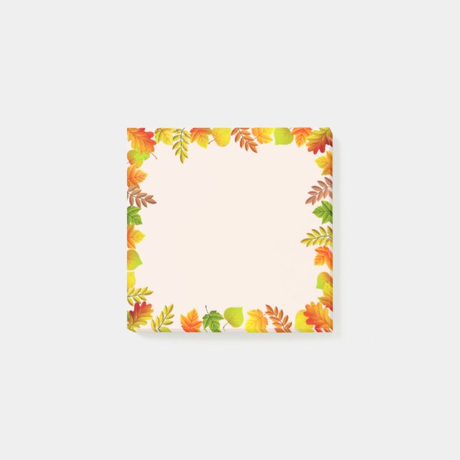 Post-it® Feuilles automnales sur le beige clair (Devant)