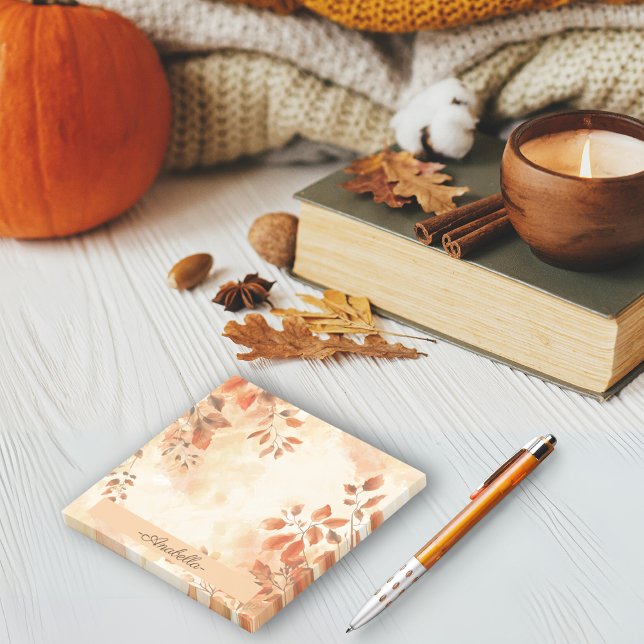 Post-it® Feuilles d'automne de Boho (Boho maple Autumn leaves custom Post-it Notes)