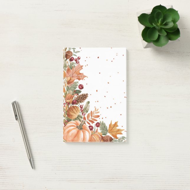 Post-it® Feuilles d'automne et Citrouille (Bureau)