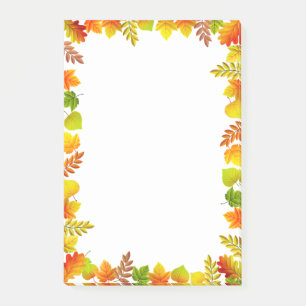 Post-it® Feuilles d'automne sur des choses blanches à faire