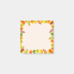 Post-it® Feuilles d'automne sur fond beige clair
