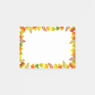 Post-it® Feuilles d'automne sur fond blanc
