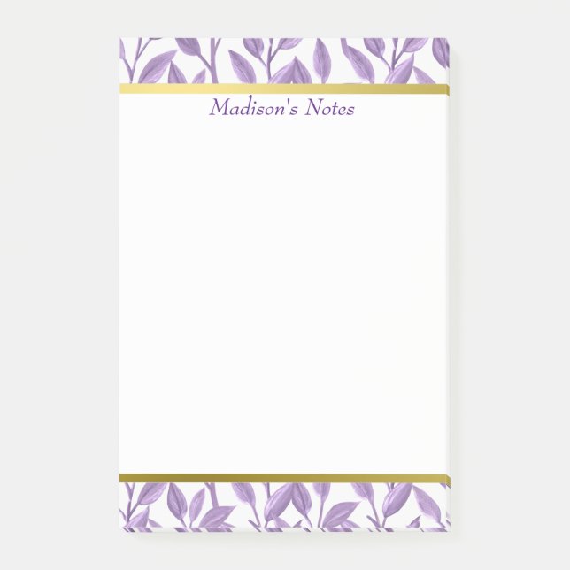 Post-it® Feuilles de lavande| Personnalisé (Devant)