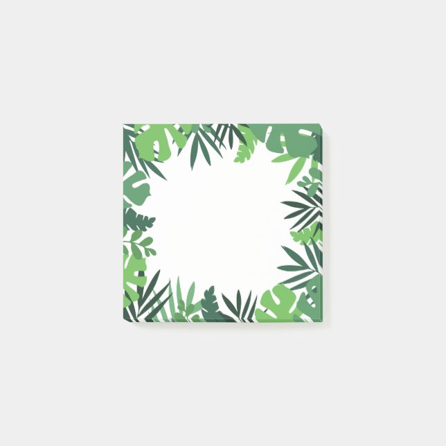 Post-it® Feuilles de palmiers verts, jungle feuillage vert  (Devant)