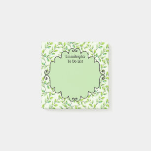 Post-it® Feuilles et branches vertes personnalisées