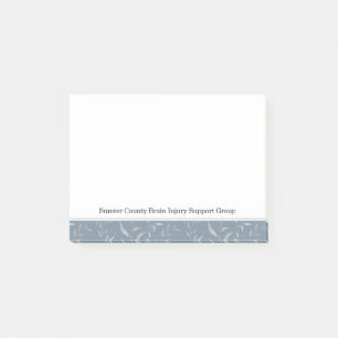 Post-it® Feuilles gris élégants sur bleu Vintage