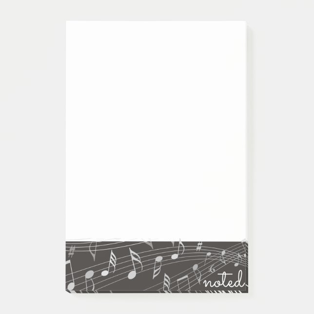Post-it® Fiche musicale "Noted" Music Post-it Notes (Devant)