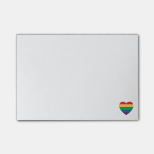Post-it® Fierté de coeur d'arc-en-ciel