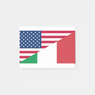 Post-it® Fierté italo-américaine Drapeau États-Unis Italie