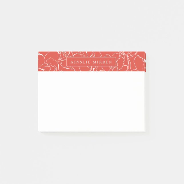 Post-it® Fiesta Simply Floral Personnalisé (Devant)