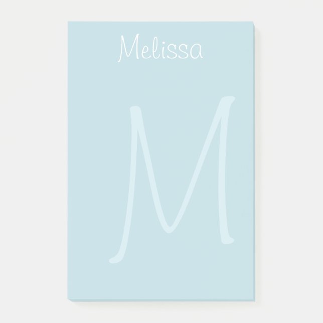 Post-it® Filigrane turquoise de monogramme (Devant)