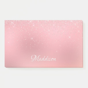 Post-it® Fille Blush Pink Silver Parties scintillant Nom pe