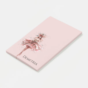 Post-it® Fille étincelante en Rose Rose robe or
