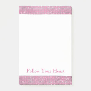 Post-it® Fille rose Glitzy Étincelle