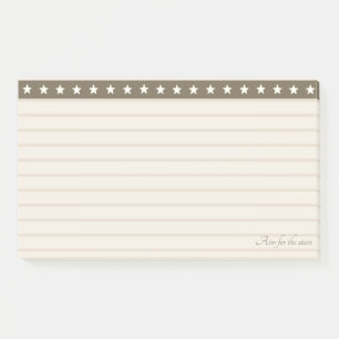 Post-it® Fine Star Header sur marron et beige sable