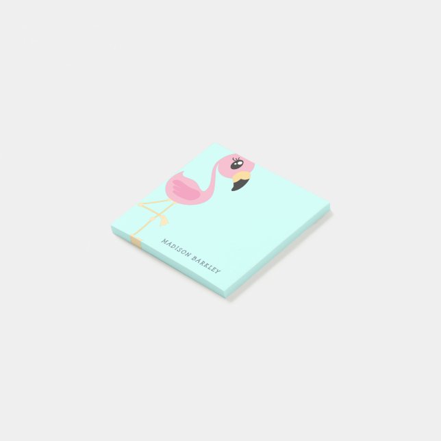 Post-it® Flamant rose des enfants tropicaux (Incliné)