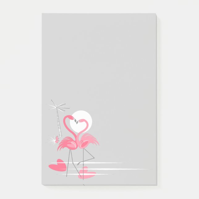 Post-it® Flamant rose Love Side post-it note verticale (Devant)