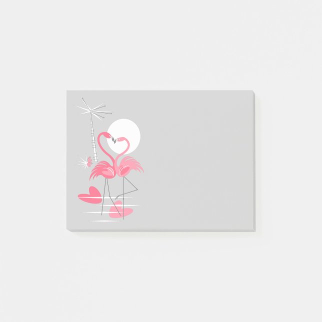 Post-it® Flamant rose Love Slim post-it notes (Devant)