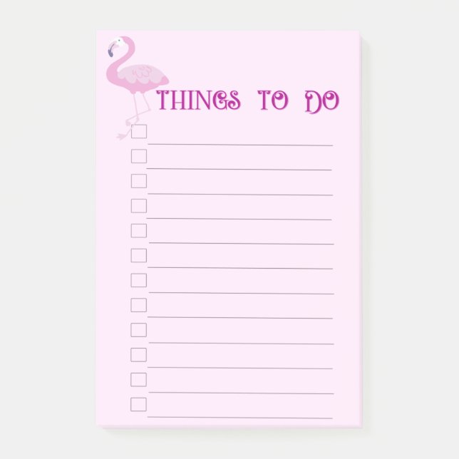 Post-it® Flamant rose Pense À Faire (Devant)