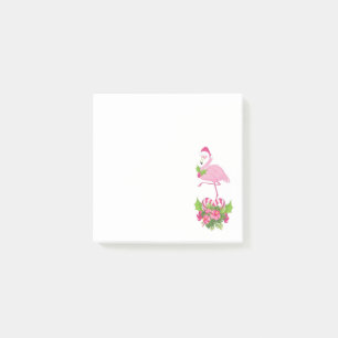 Post-it® Flamant rose rose à Santa Hat Noël Whimsical