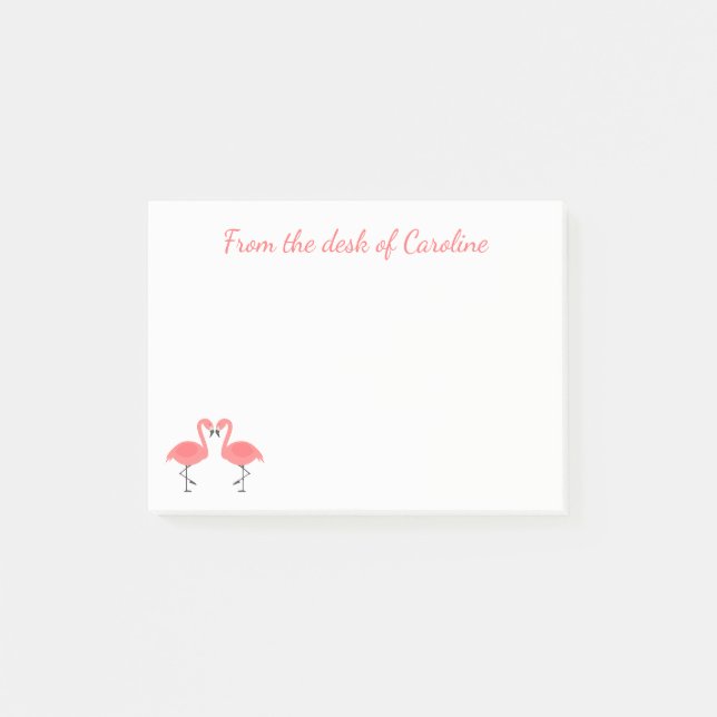Post-it® Flamant rose rose Amour - Fête des mariées Mariage (Devant)
