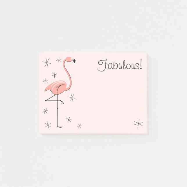 Post-it® Flamant rose rose "Fabuleux !" (Devant)