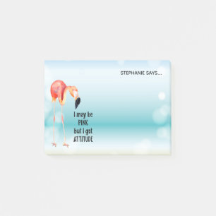 Post-it® Flamant rose rose féminin avec attitude personnali