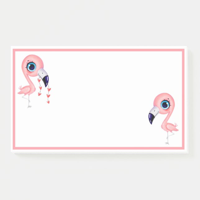 Post-it® Flamants roses mignons (Devant)