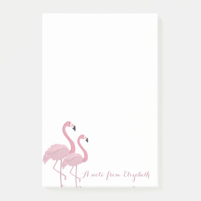 Post-it® Flamants roses roses adorables (Devant)
