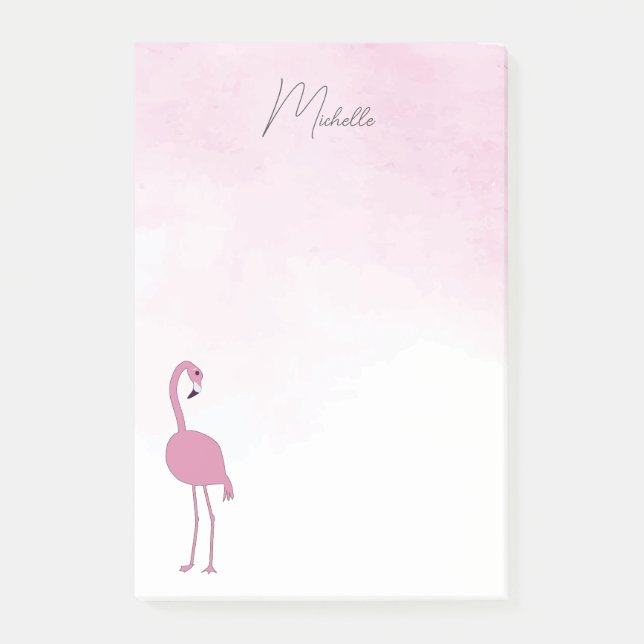 Post-it® Flamants roses roses Notes post-it personnalisées (Devant)