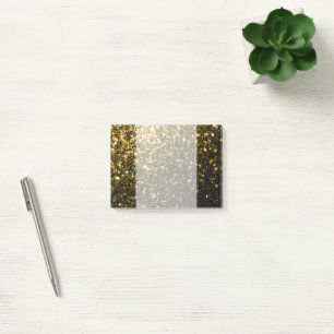 Post-it® Flamme de parties scintillant jaune foncé
